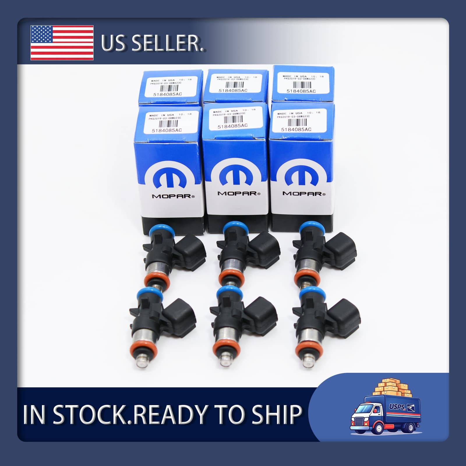 New OEM ORIGINAL MOPAR FUEL Injectors WRANGLER Challenger 3.6L 6 PCS 5184085AC