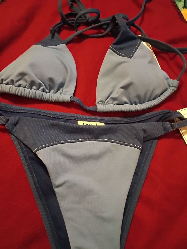 Kacey Lee Denim Cheeky Bikini Set