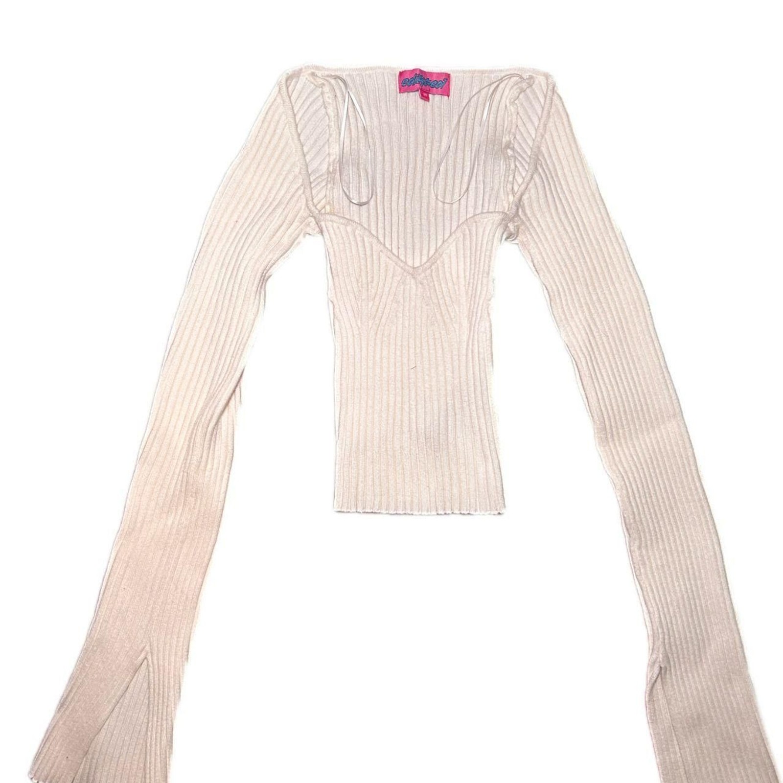 Edikted Women\'s White and Cream Shirt