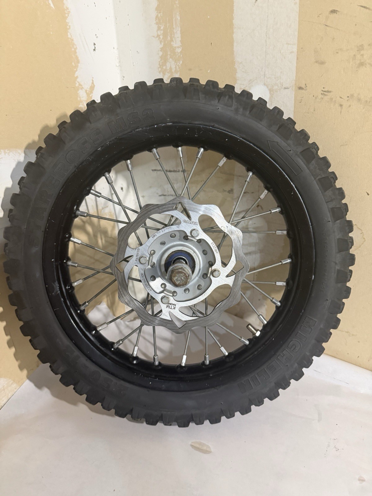 **2009-2015 KTM 50SX FRONT WHEEL ASSEMBLY W/AXLE**OEM**