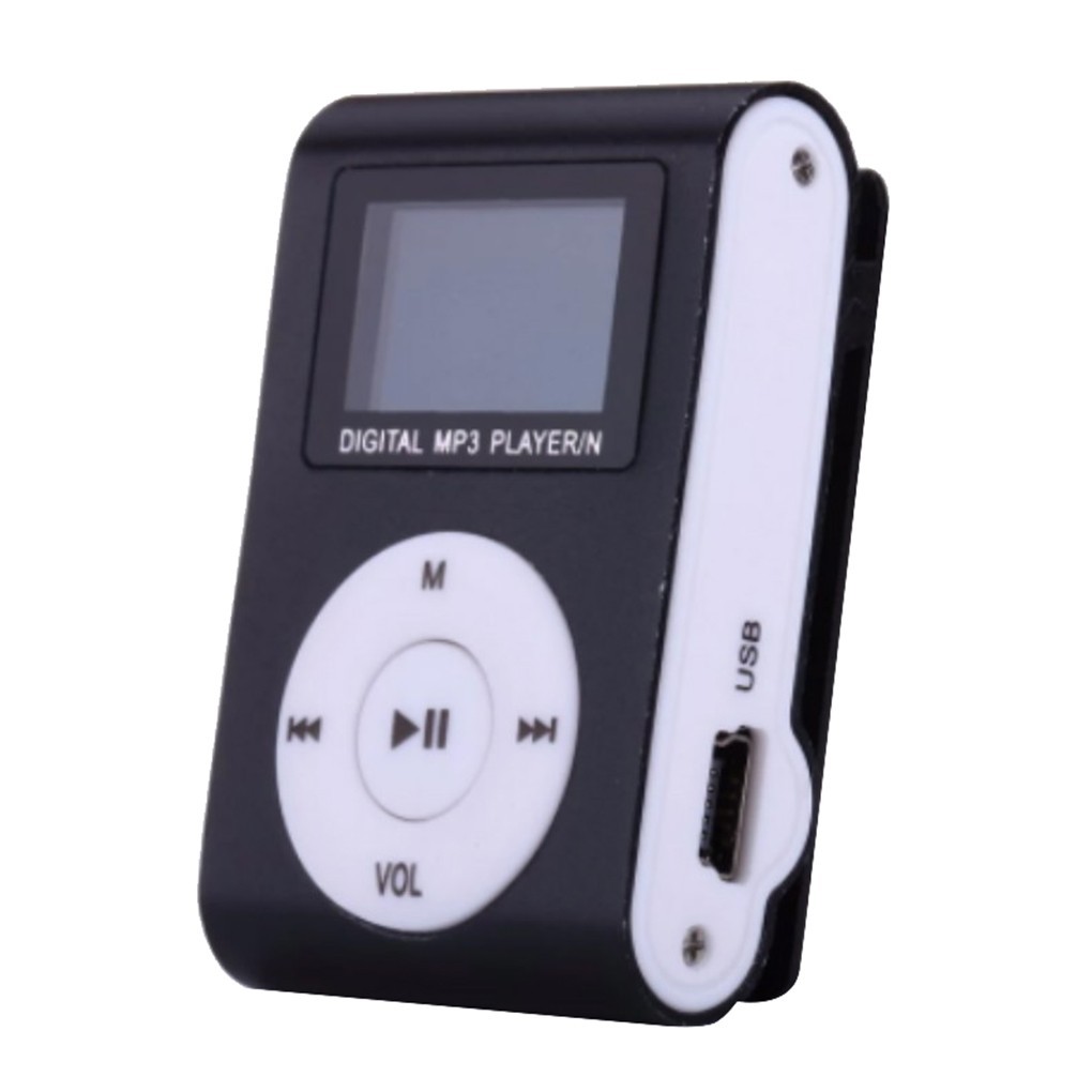 MP3 Music Player With Digital LCD Screen Mini Clip Support 32GB MicroSD
