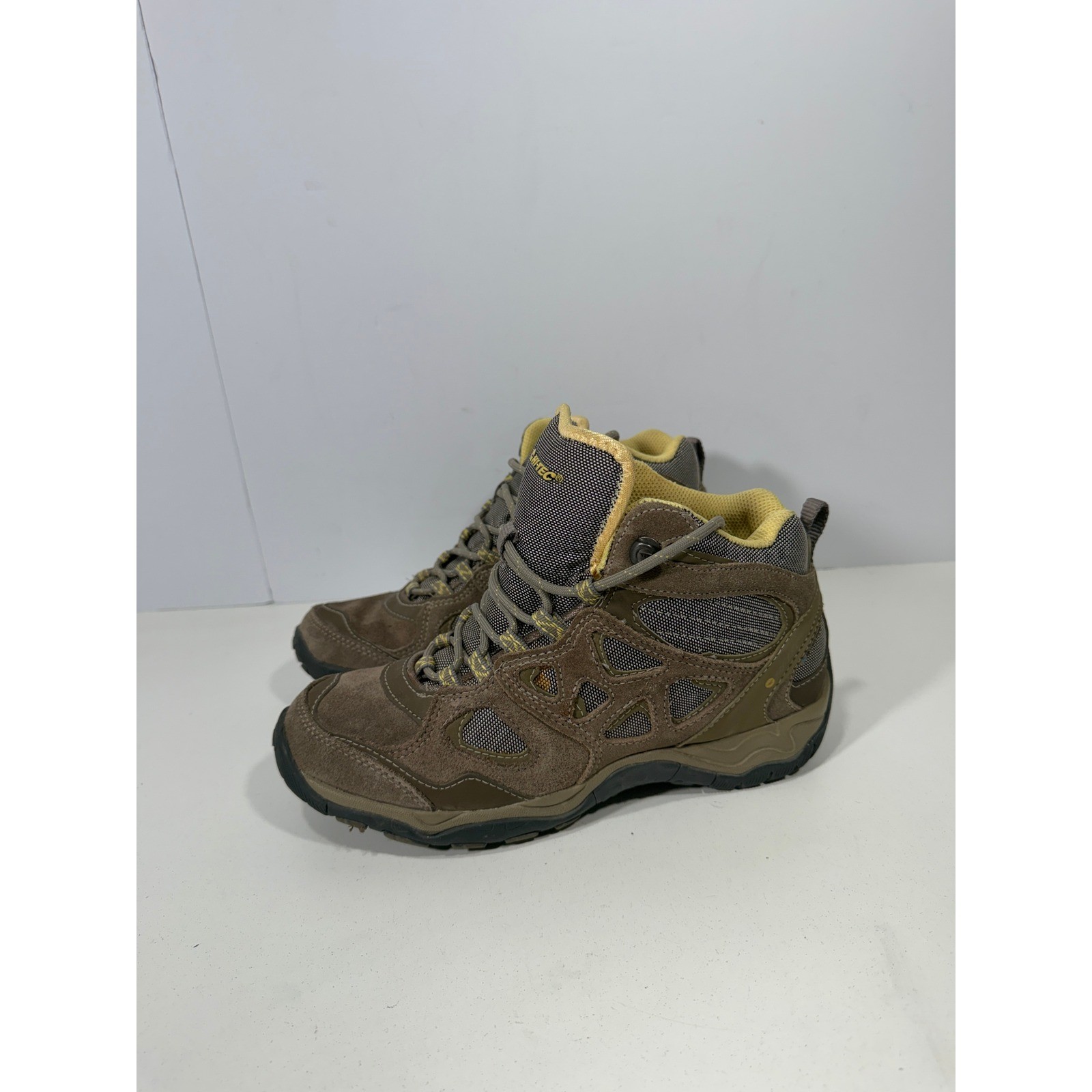 Hi-Tec Sienna Mid WP WOS Womens Hiking Boots Brown Suede Waterproof Size 8