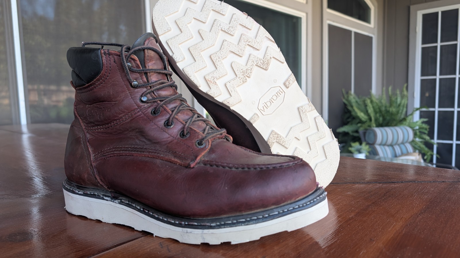 Red Wing 202 Vintage Moc Toe Boots Mens 9.5 EE New Vibram soles Made in USA Red Wing 202 Vintage Moc Toe Boots Mens 9.5 EE New Vibram soles Made in USA