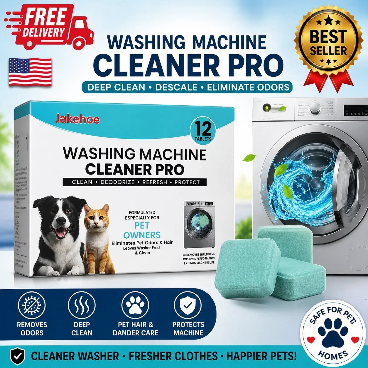 Uproot Clean Washing Machine Cleaner Tablets - 12 Pack Uproot Clean Washing Machine Cleaner Tablets - 12 Pack