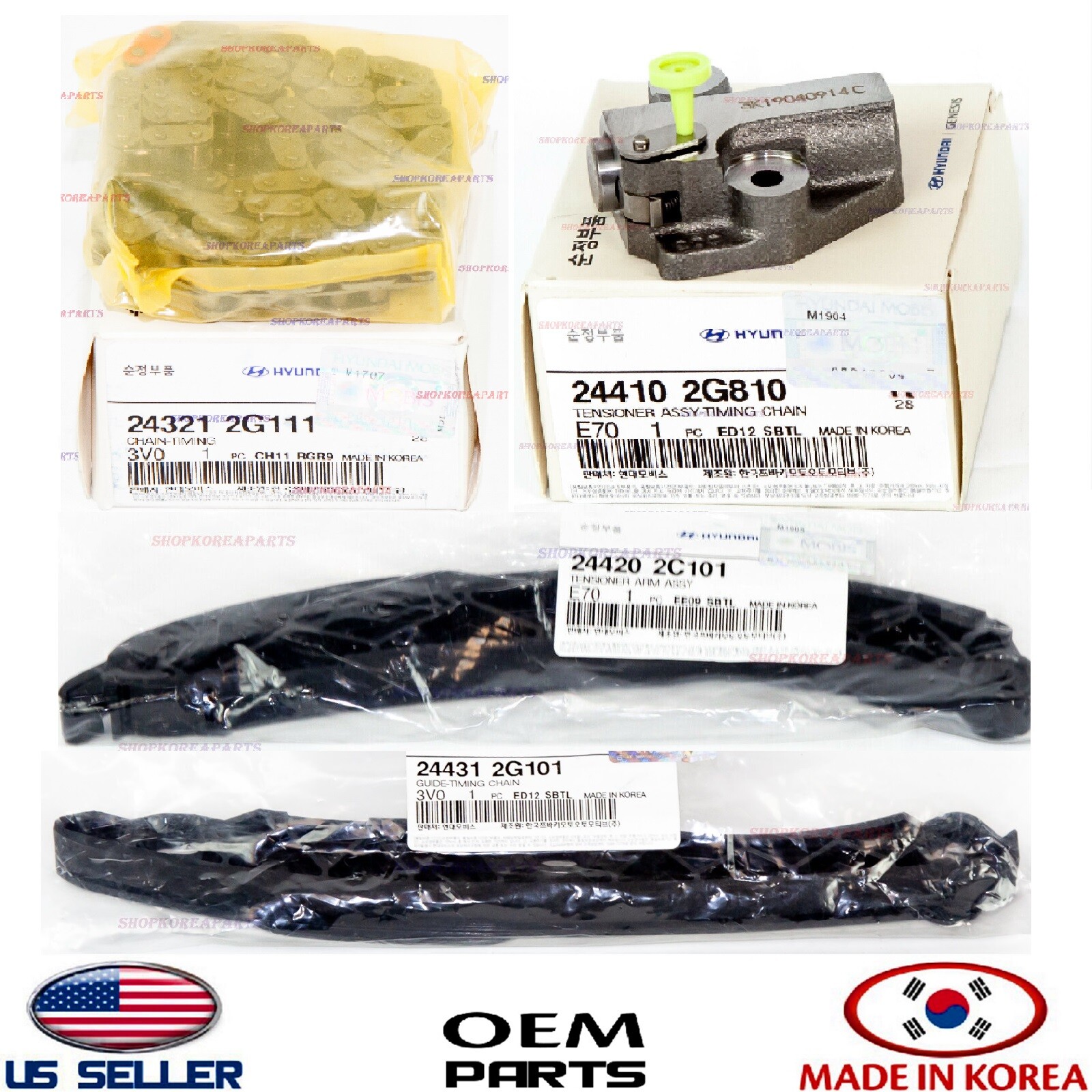 Genuine Engine Timing Chain Kit OEM HYUNDAI KIA 2.0-2.4L 11-21 see compatibility
