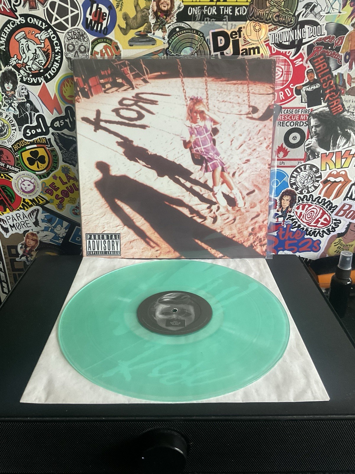 KORN Self Titled VG++ COKE BOTTLE CLEAR VINYL/500