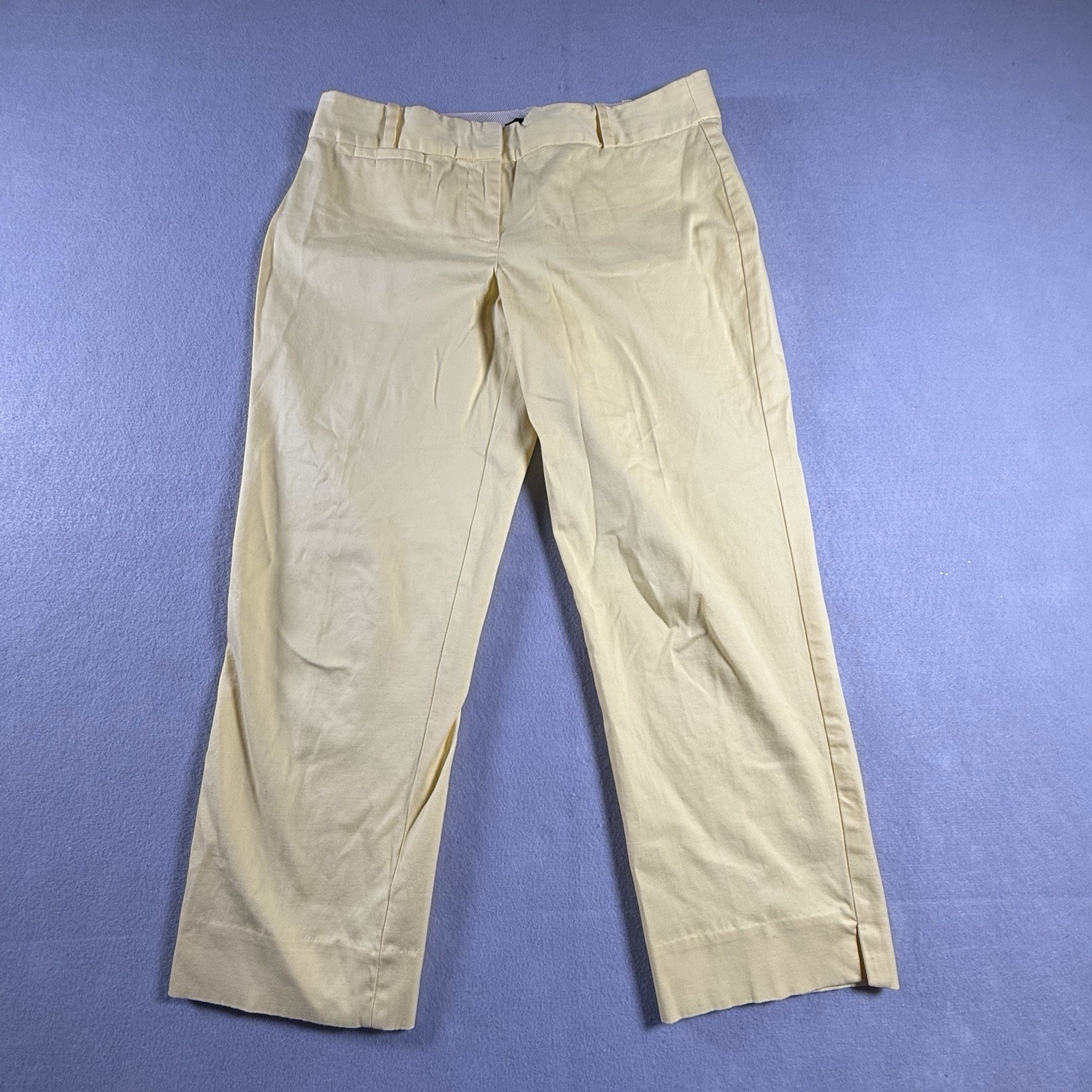 Talbots  Petites  Women’s  Size 4P  Signature  Yellow Cotton  Stretch  Pants