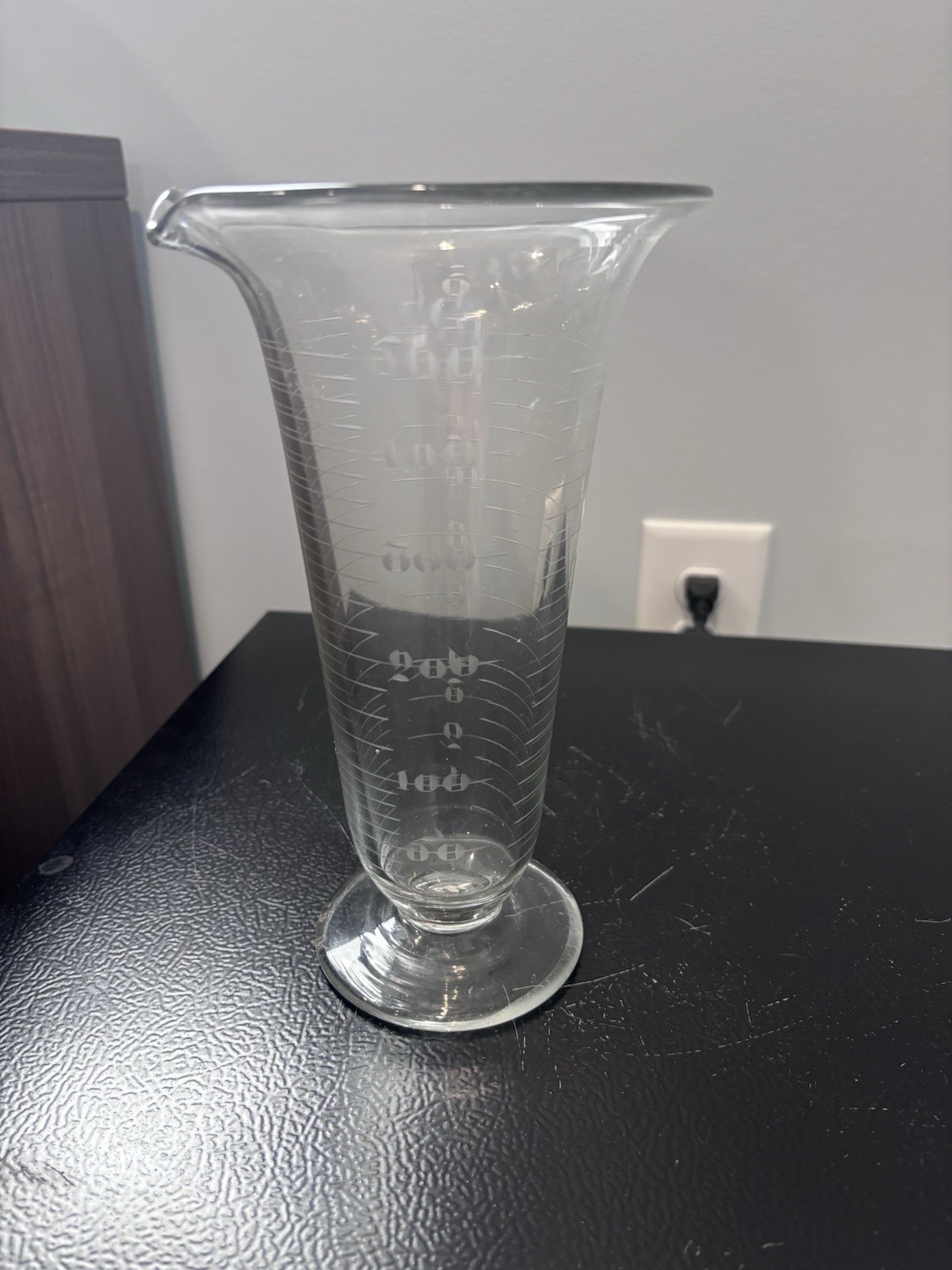 Early 1900s W. T. Hall Tatum Co.  Glass Graduated Cylinder