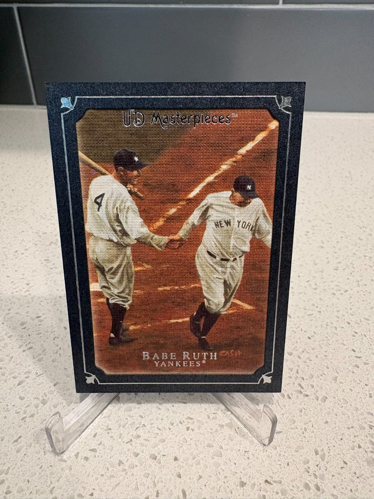 2007 UD Masterpieces Babe Ruth #1 Blue Steel Frame #/50 New York Yankees SP