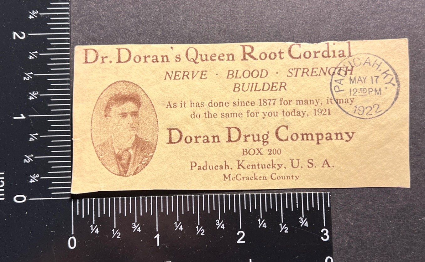 Travelstamps: 1921 Advertisement Dr. Doran’s Queen Root Cordial - Doran Drug Co.