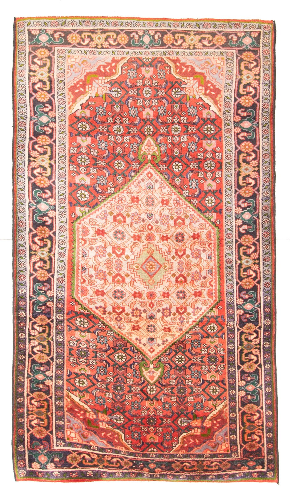 Traditional Vintage Hand-Knotted Area Rug 4\'4\