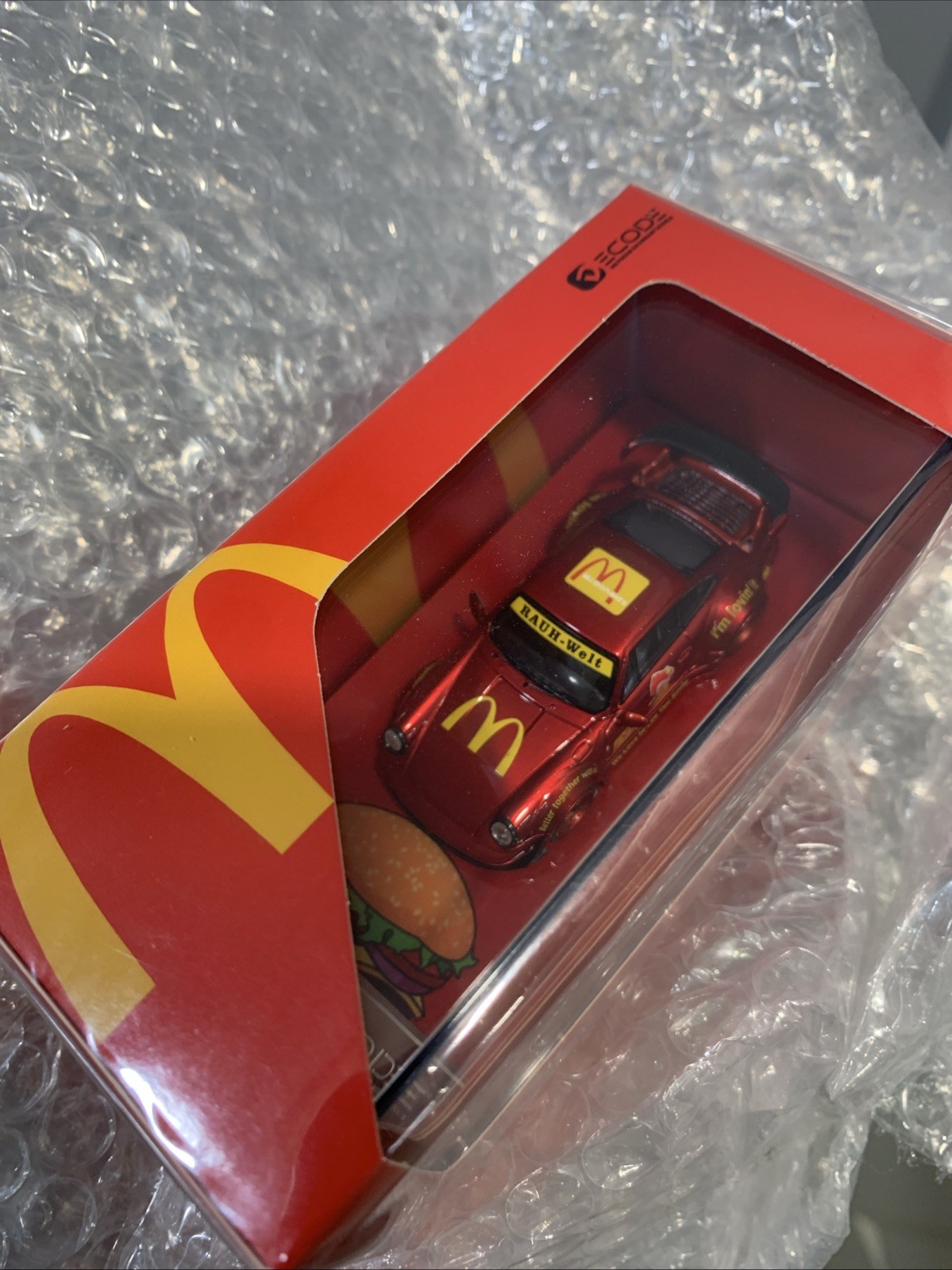 Decode 1:64 PORSCHE RWB 964 TRANSPARENT RED McDonald’s Diecast Limited #245/500 Decode 1:64 PORSCHE RWB 964 TRANSPARENT RED McDonald’s Diecast Limited #245/500