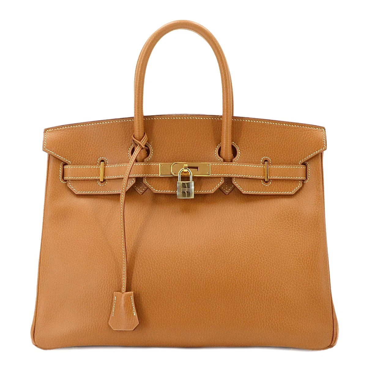 Authentic HERMES Birkin 35 Ardennes Natural leather gold hardware