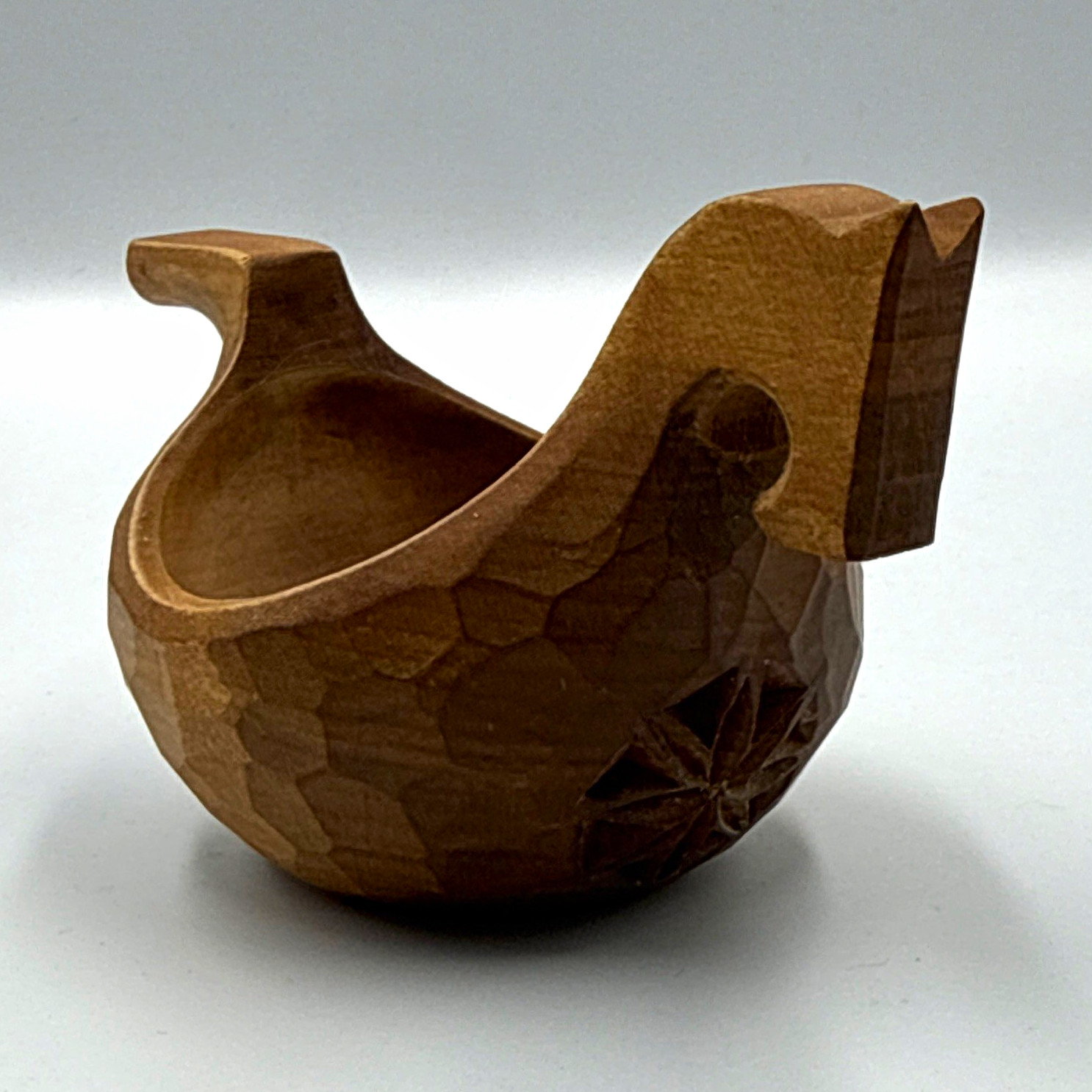 VTG Hand Carved Wood Kovsh Traditional Scandinavian Bird Ale Bowl Wedding Cup VTG Hand Carved Wood Kovsh Traditional Scandinavian Bird Ale Bowl Wedding Cup