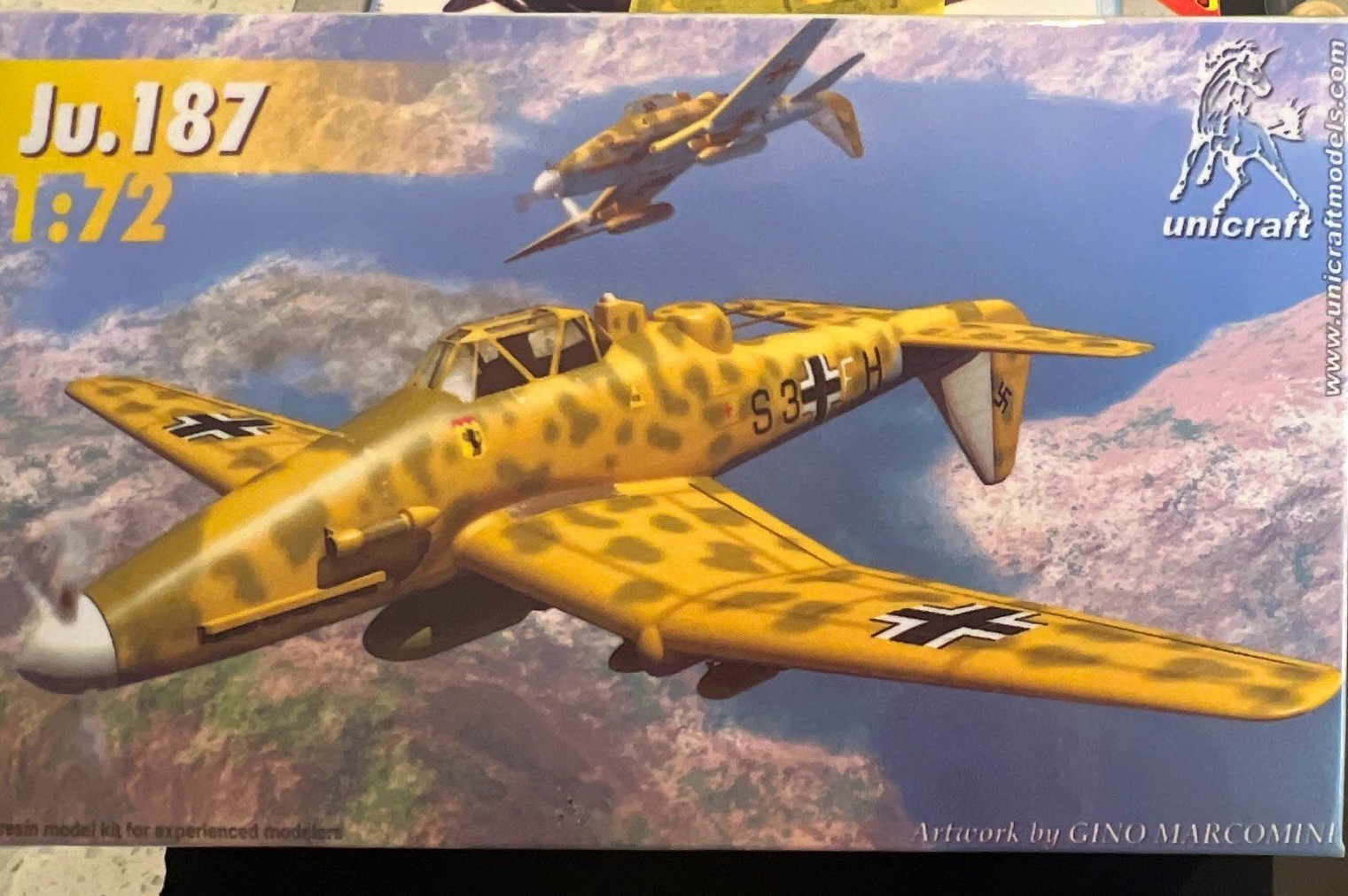 Unicraft Models Junkers Ju 187 Resin Airplane Kit w/ Decals Canopy 1/72 Unicraft Models Junkers Ju 187 Resin Airplane Kit w/ Decals Canopy 1/72
