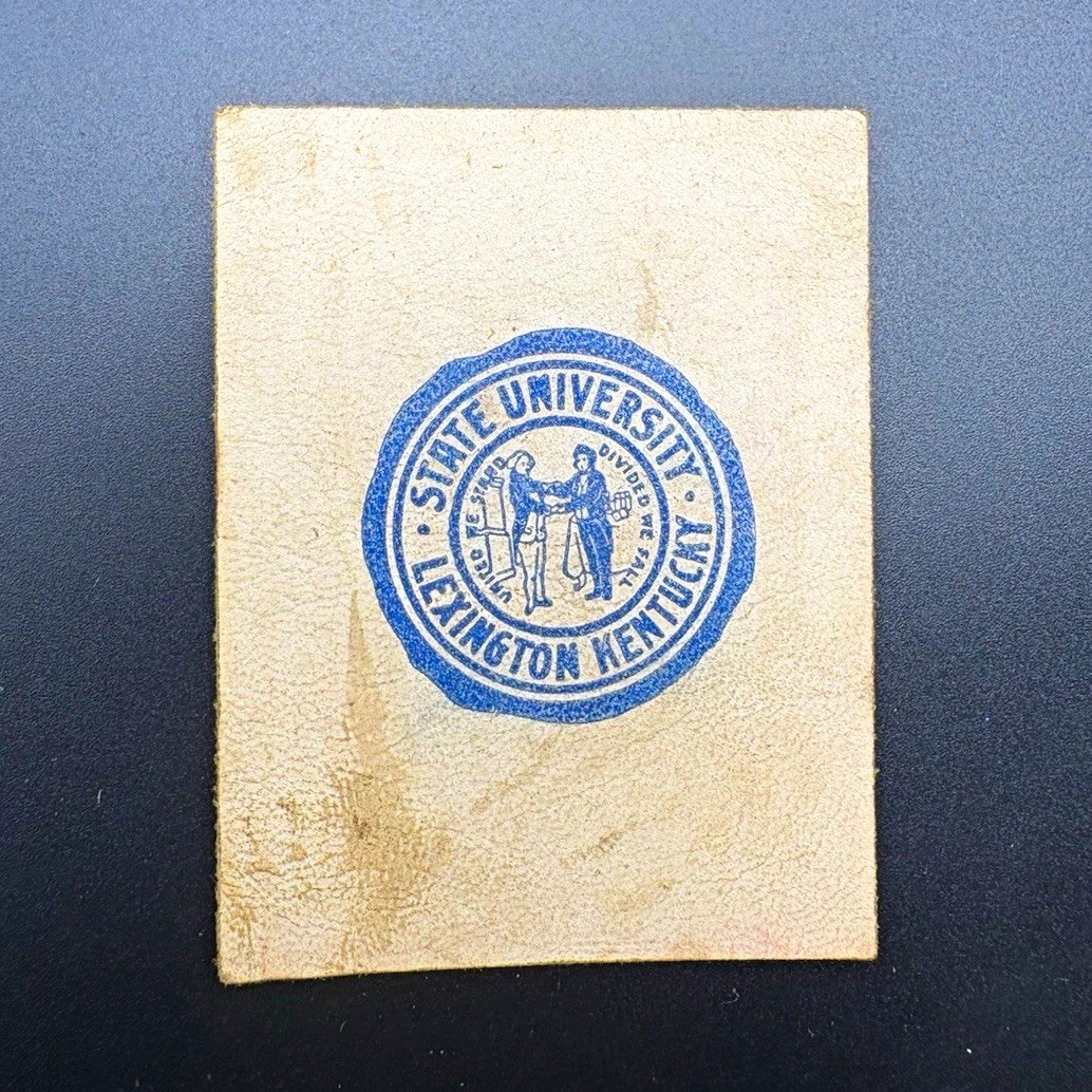 c1910 University of Kentucky State University Tobacco Leather Cigarette Premium