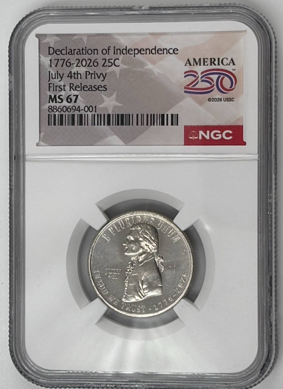 2026  Declaration of Independence 4th July Privy NGC MS67 ⭐FIRST RELEASES⭐