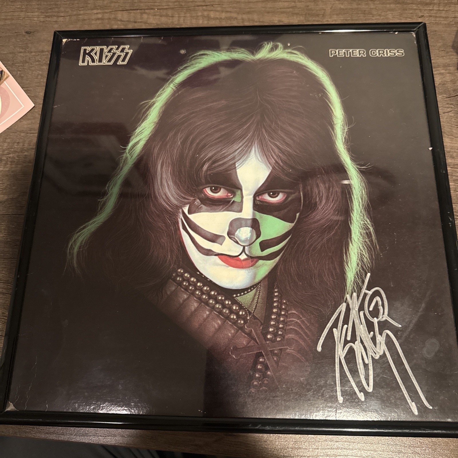 Framed KISS Peter Criss 1978 Record Album NBLP 7122 - Autographed by Peter Criss Framed KISS Peter Criss 1978 Record Album NBLP 7122 - Autographed by Peter Criss