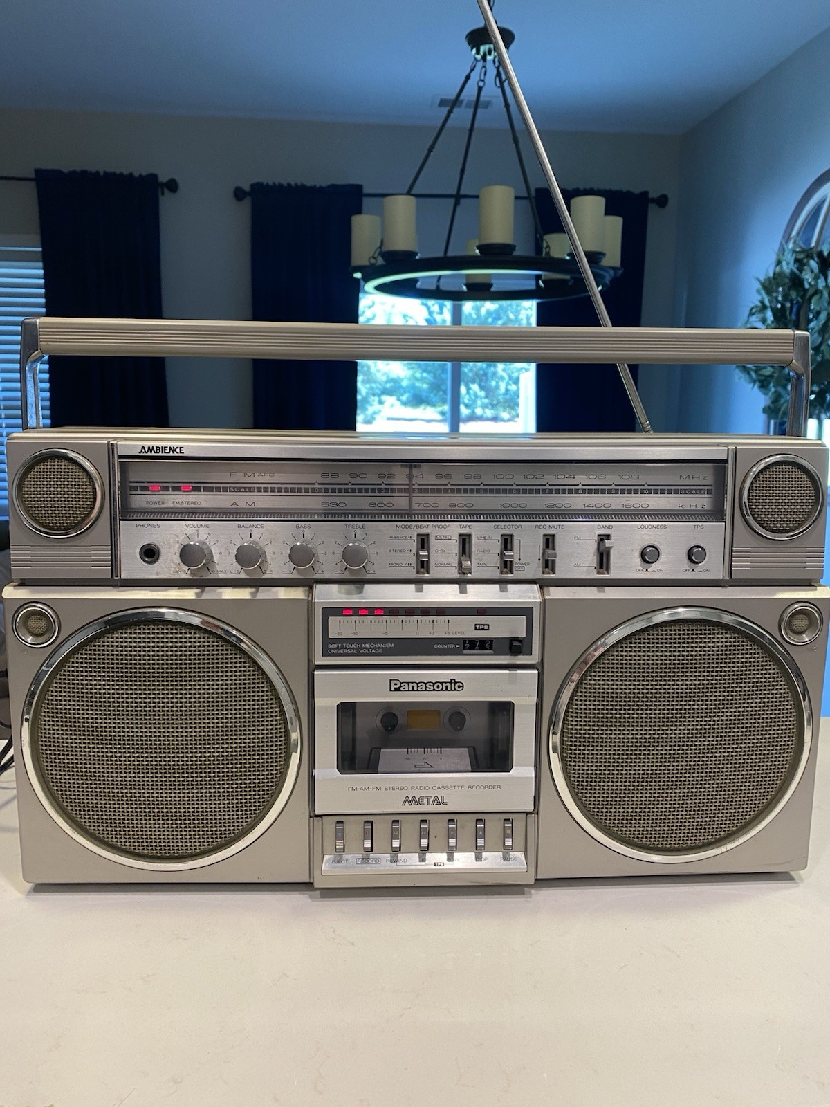 Panasonic Ambience RX-5150  Boom Box AM FM Radio Cassette Player Works