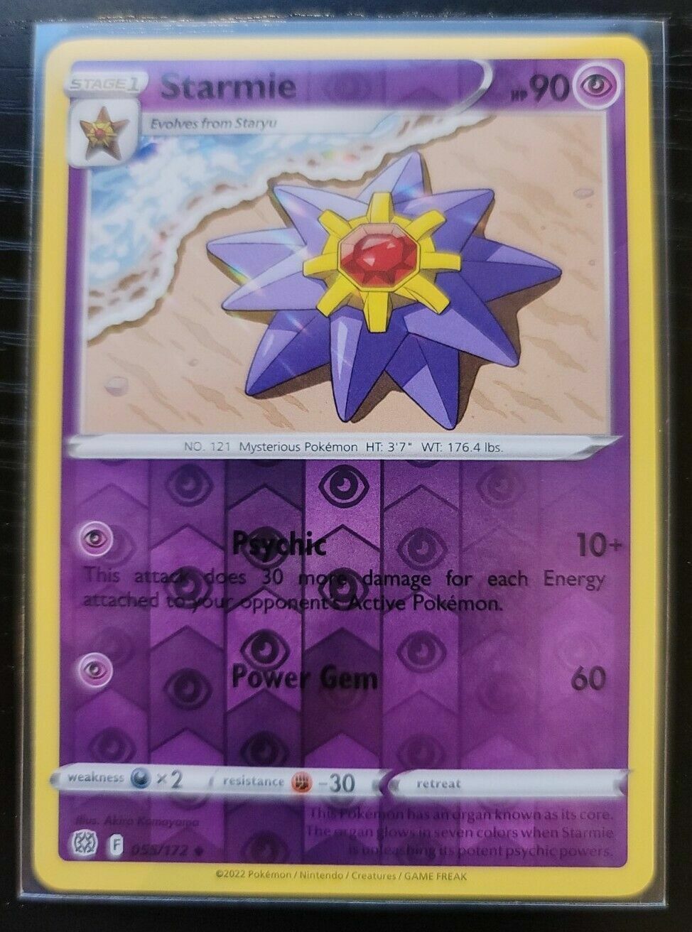 Pokemon - Starmie - 055/172 - Reverse Holo - Brilliant Stars - NM/M - New