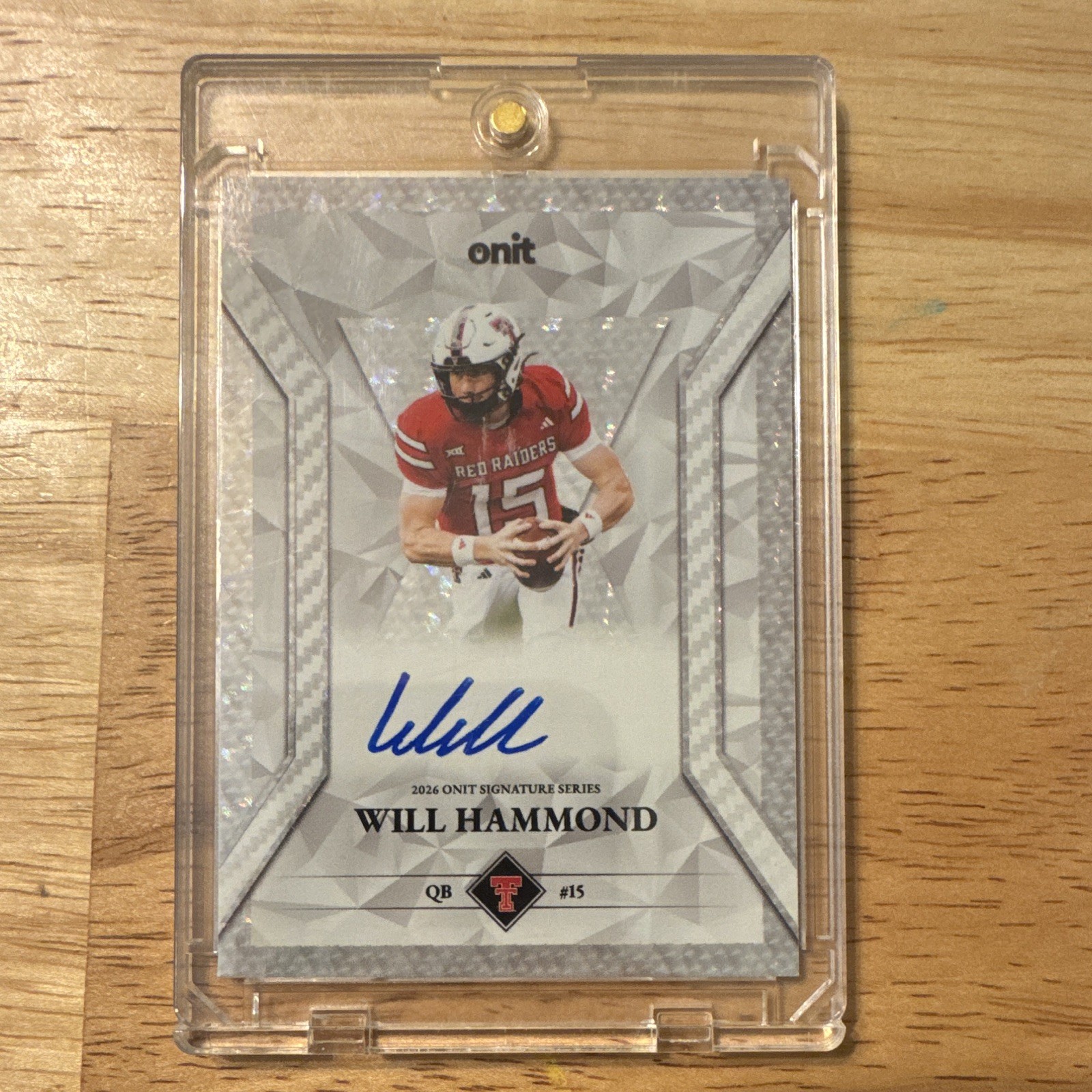 Onit 2026 Will Hammond Texas Tech Signature Series S-WH On Card Auto 01/03 #15 Onit 2026 Will Hammond Texas Tech Signature Series S-WH On Card Auto 01/03 #15