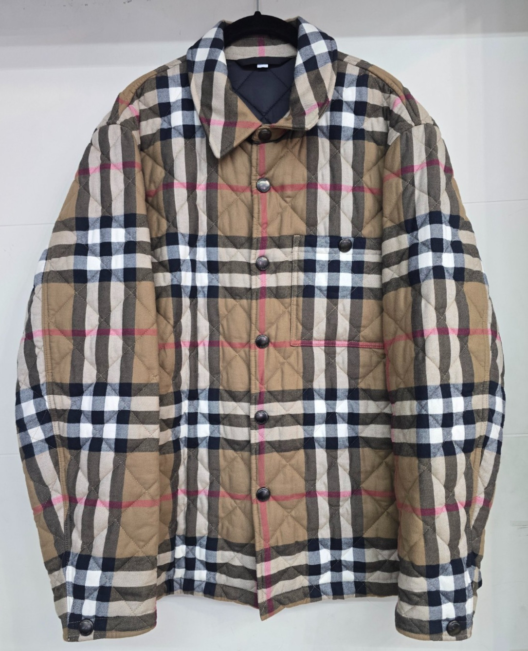 Burberry Men\'s Forres Cotton Jacket Coat Large Check Plaid