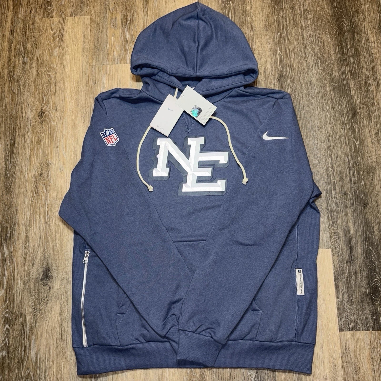 New England Patriots Rivalries Hoodie Nike Authenitc Standard Issue Storm Blue