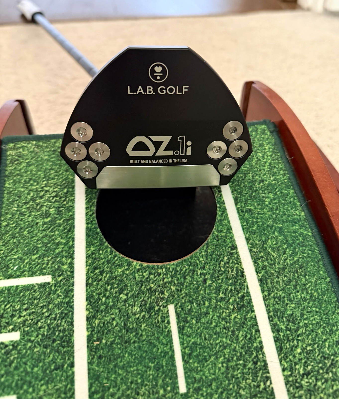 L.A.B. Golf OZ.1i Right-Handed Black Mallet Putter SuperStroke Grip+Cover L.A.B. Golf OZ.1i Right-Handed Black Mallet Putter SuperStroke Grip+Cover