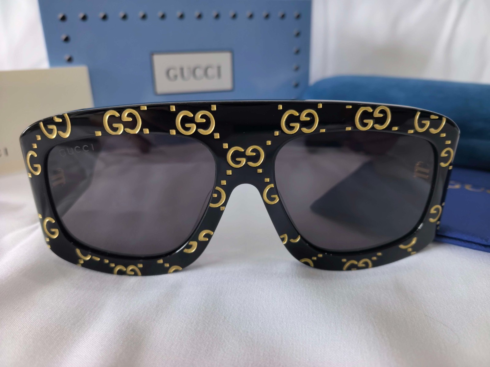 Authentic New Gucci tortoise Square Women\'s Sunglasses GG0980S Gray Lens Authentic New Gucci tortoise Square Women\'s Sunglasses GG0980S Gray Lens