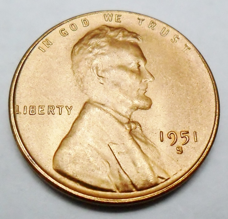 1951 S Lincoln Wheat Cent / Penny AVE CIRCULATED **FREE SHIPPING** 1951 S Lincoln Wheat Cent / Penny AVE CIRCULATED **FREE SHIPPING**