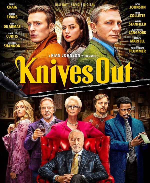 Knives Out (FACTORY SEALED) Blu-ray Daniel Craig Chris Evans + Slipcover