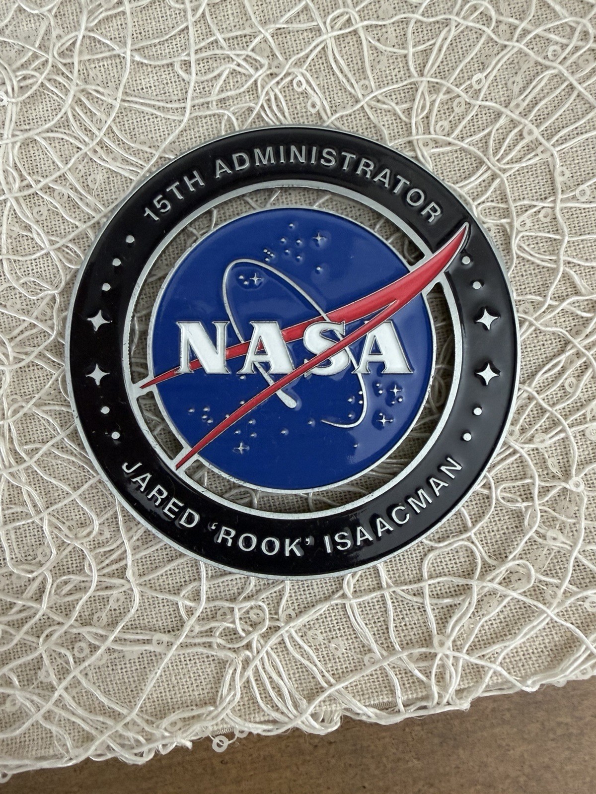 NASA Administrator Jared Issacman Challenge Coin(3.5x3.5) Weighty