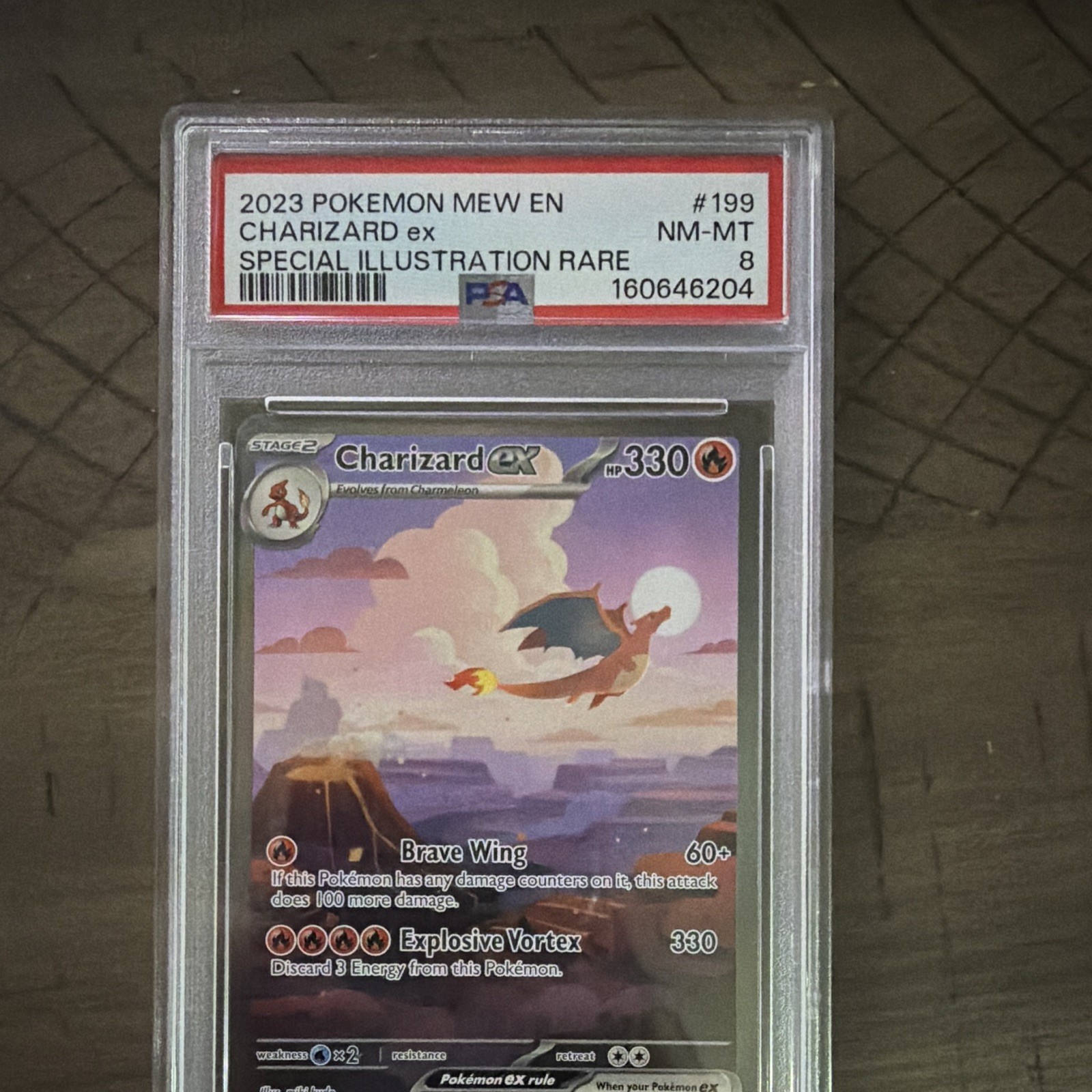 Pokemon Charizard ex 199/165 SV 151 Special Illustration Rare Holo PSA 8 Pokemon Charizard ex 199/165 SV 151 Special Illustration Rare Holo PSA 8