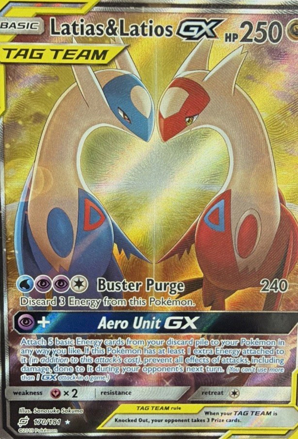 Pokemon Co Latias & Latios GX TAG TEAM Alt Full Art Holo CHASER Pokemon Co Latias & Latios GX TAG TEAM Alt Full Art Holo CHASER