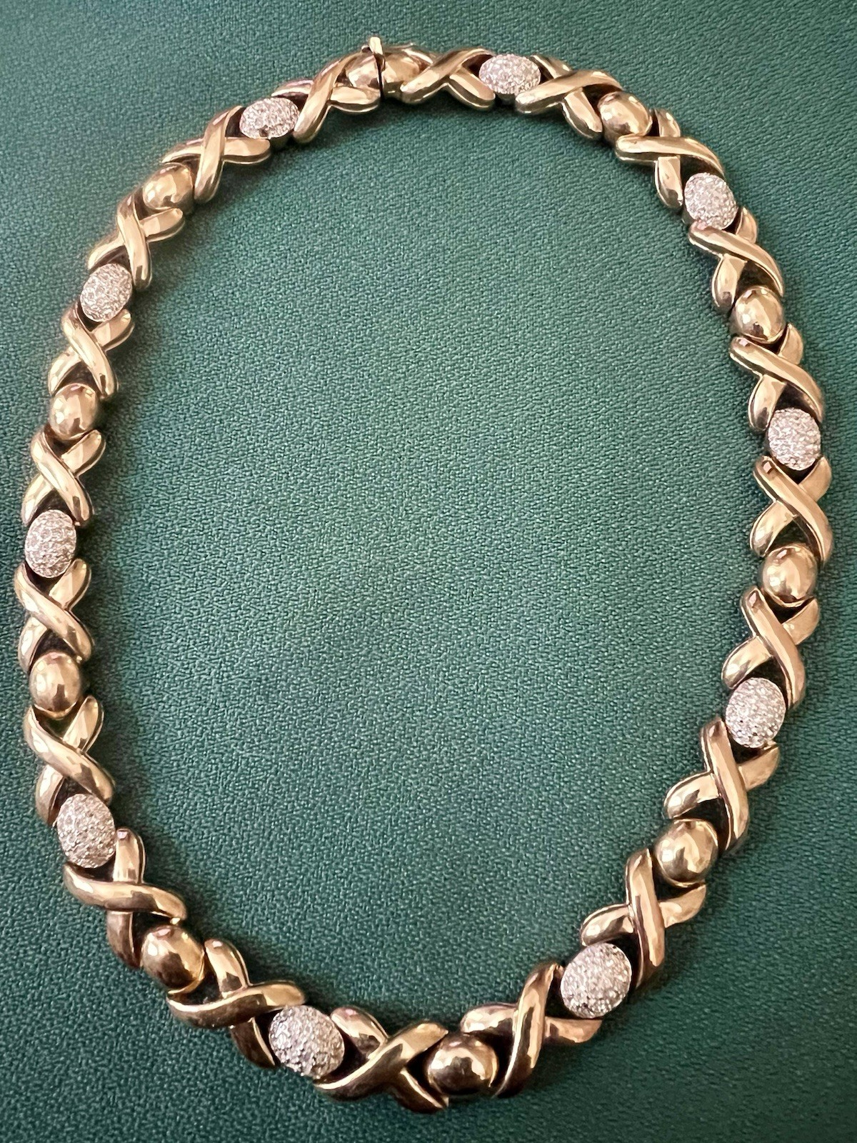 FABULOUS PANETTA SIGNED X-O GOLD PLATED RHINESTONE VINTAGE NECKLACE 16” CHOKER FABULOUS PANETTA SIGNED X-O GOLD PLATED RHINESTONE VINTAGE NECKLACE 16” CHOKER