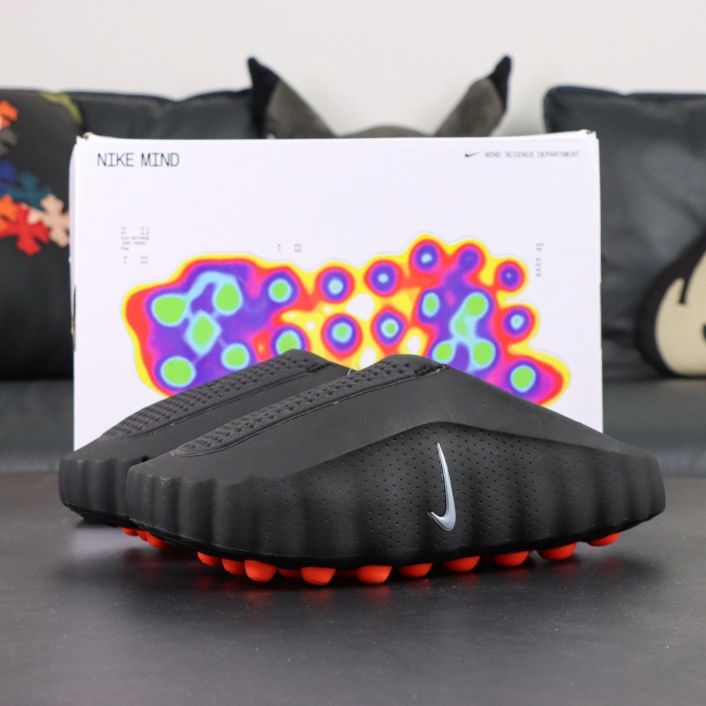 MEN Size US - Mind 001 Slide Black Chrome HQ4307-001 MEN Size US - Mind 001 Slide Black Chrome HQ4307-001