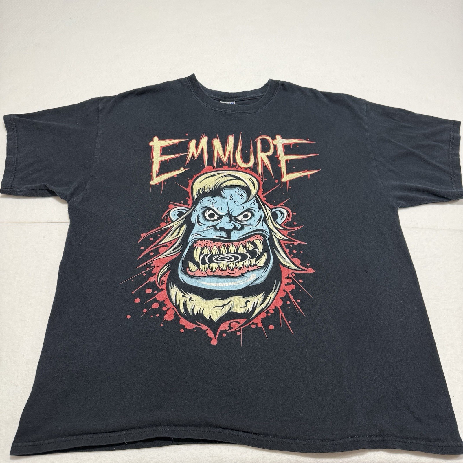 Vintage Emmure Band T Shirt Mens 2XL Black Monster Graphic Deathcore Metalcore