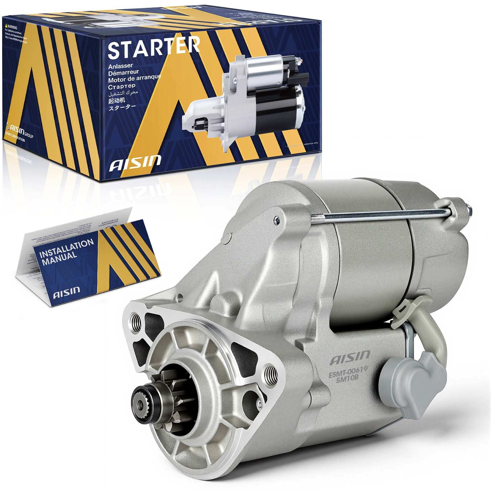 AISIN Starter Motor for Toyota Tacoma 4Runner T100 1994-2007 L4 2.7L  2.4L
