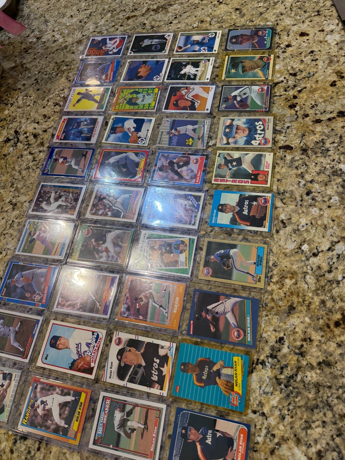 lot of 40 nolan ryan cards from 80's-90's