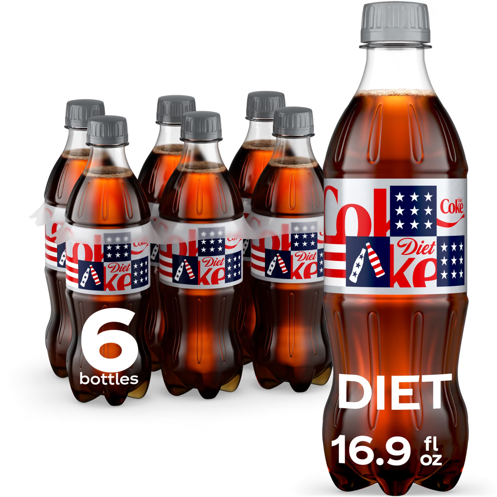 Diet Coke Soda Pop-Bottles_16.9 fl oz-6 Pack- Fast Diet Coke Soda Pop-Bottles_16.9 fl oz-6 Pack- Fast