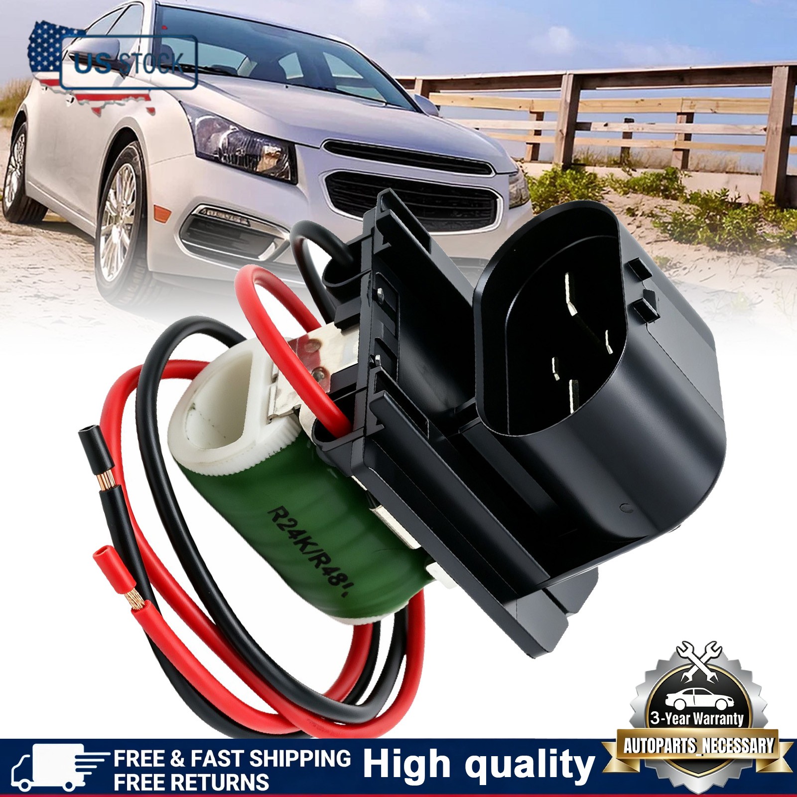 13289627 Engine Cooling Radiator Fan Resistor Fit for 2011-2016 Chevy Cruze 13289627 Engine Cooling Radiator Fan Resistor Fit for 2011-2016 Chevy Cruze
