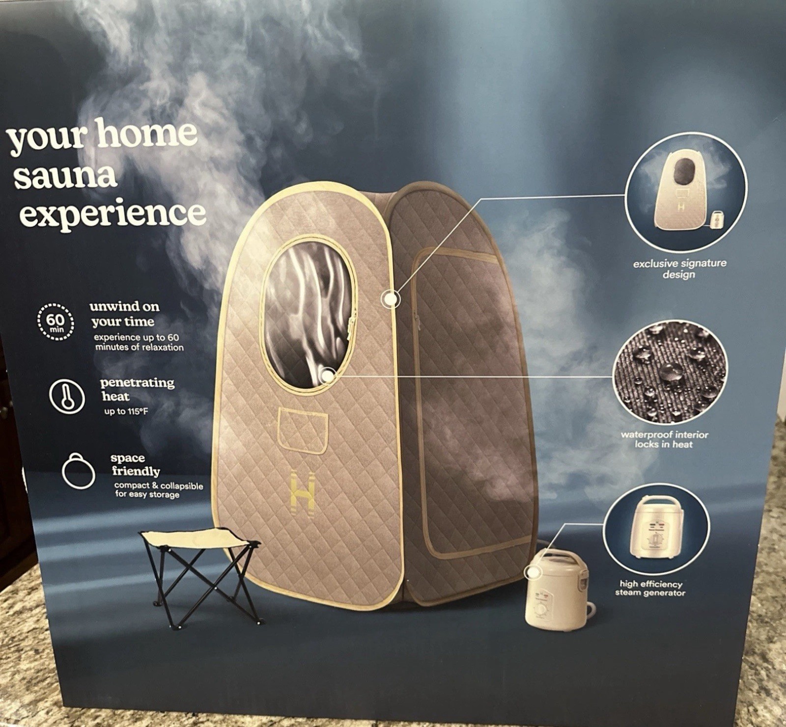 Homedics Saunazen Portable Steam Sauna Model SP-SN300 Homedics Saunazen Portable Steam Sauna Model SP-SN300