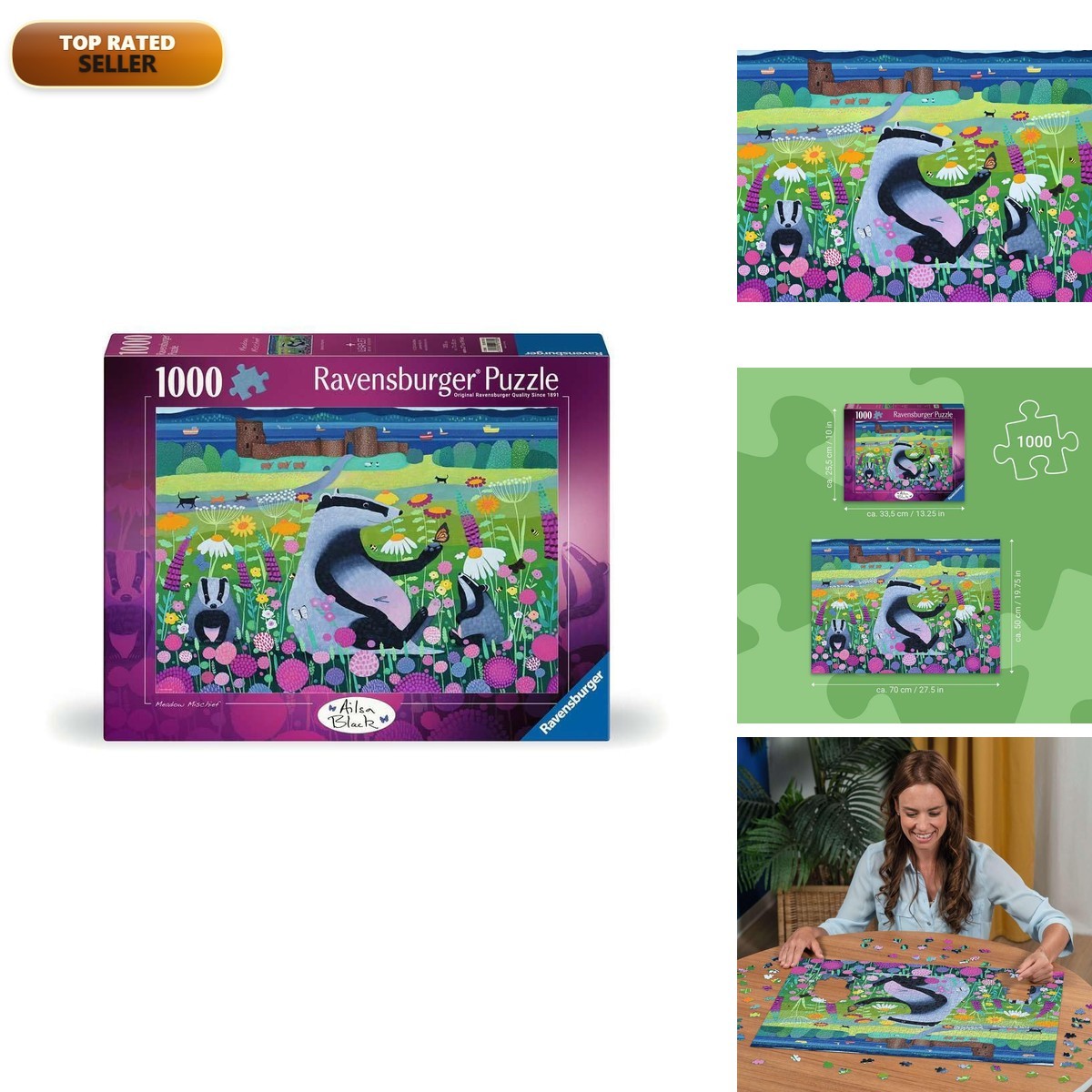 Ravensburger Meadow Mischief 1000 Piece Puzzle for Adults