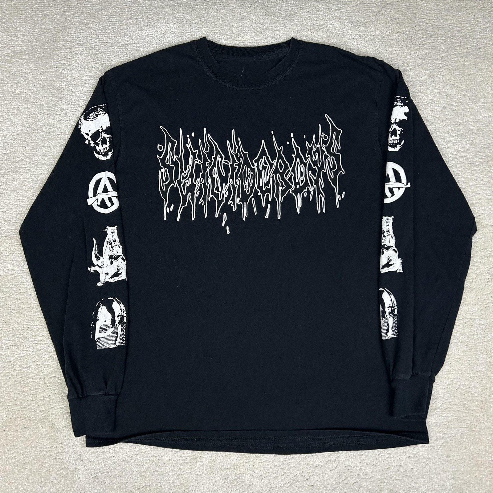 G59 Records Shirt Mens Medium Black Skull Metal SuicideBoys Grey Day Tour 2021