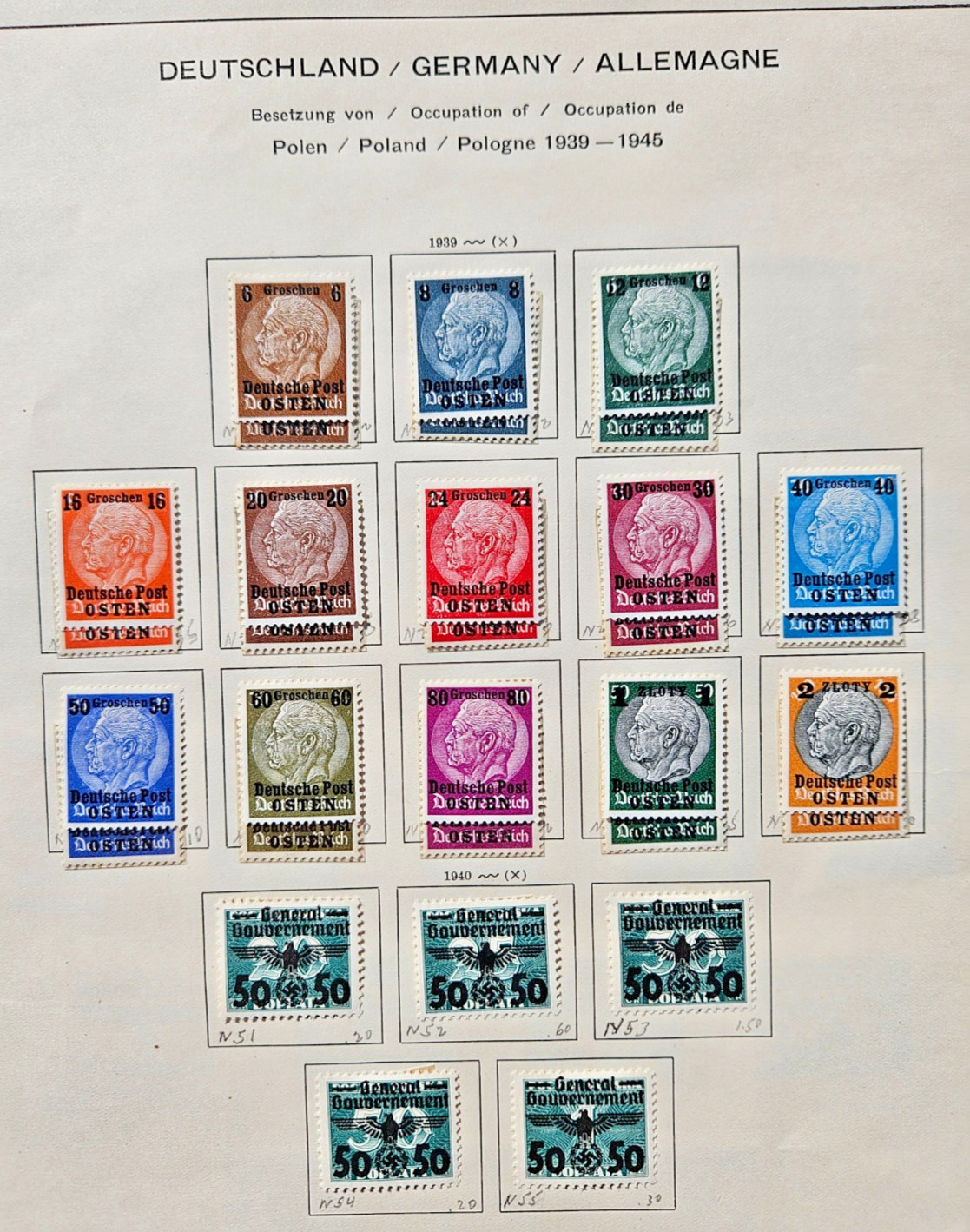 GERMANY OCCUPATION of POLAND Stamps 1939-1945, 10 Schaubek Pgs. MLH OG & USED GERMANY OCCUPATION of POLAND Stamps 1939-1945, 10 Schaubek Pgs. MLH OG & USED