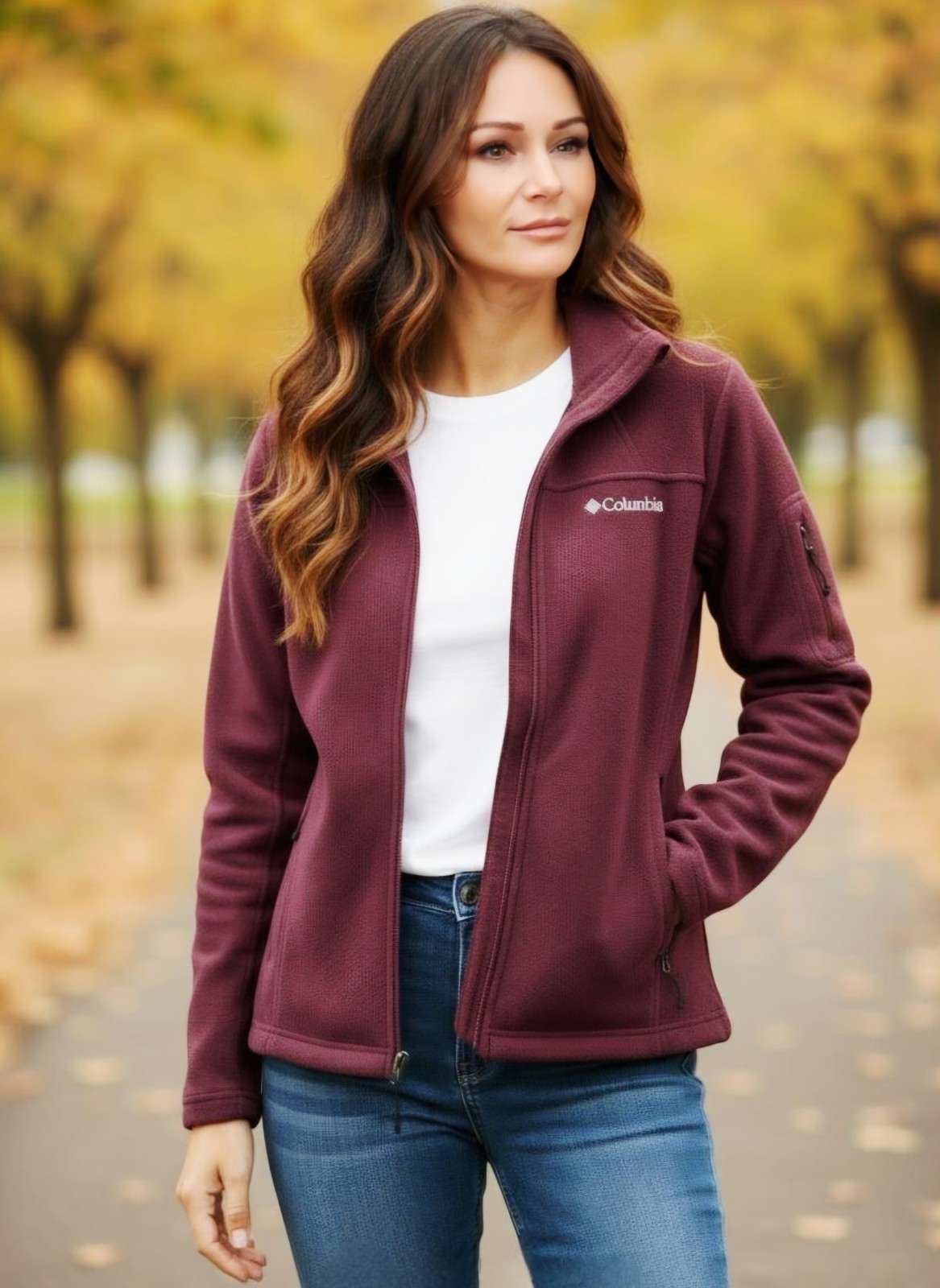 New Columbia Benton Springs Full Zip Classic Fleece Jacket Size SMALL $65