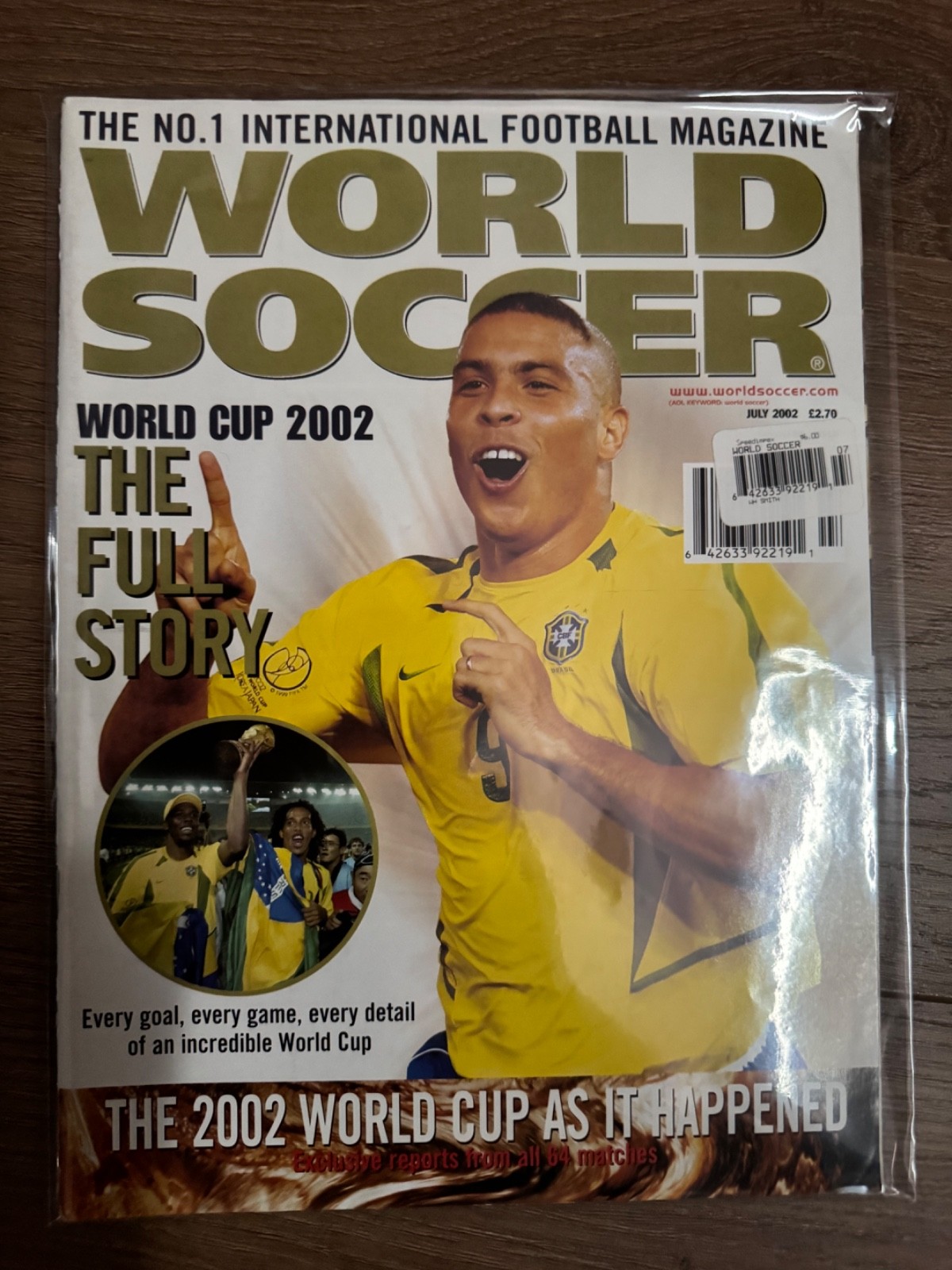 Ronaldo R9 World Soccer magazine July 2002 World Cup WC issue (media mail)
