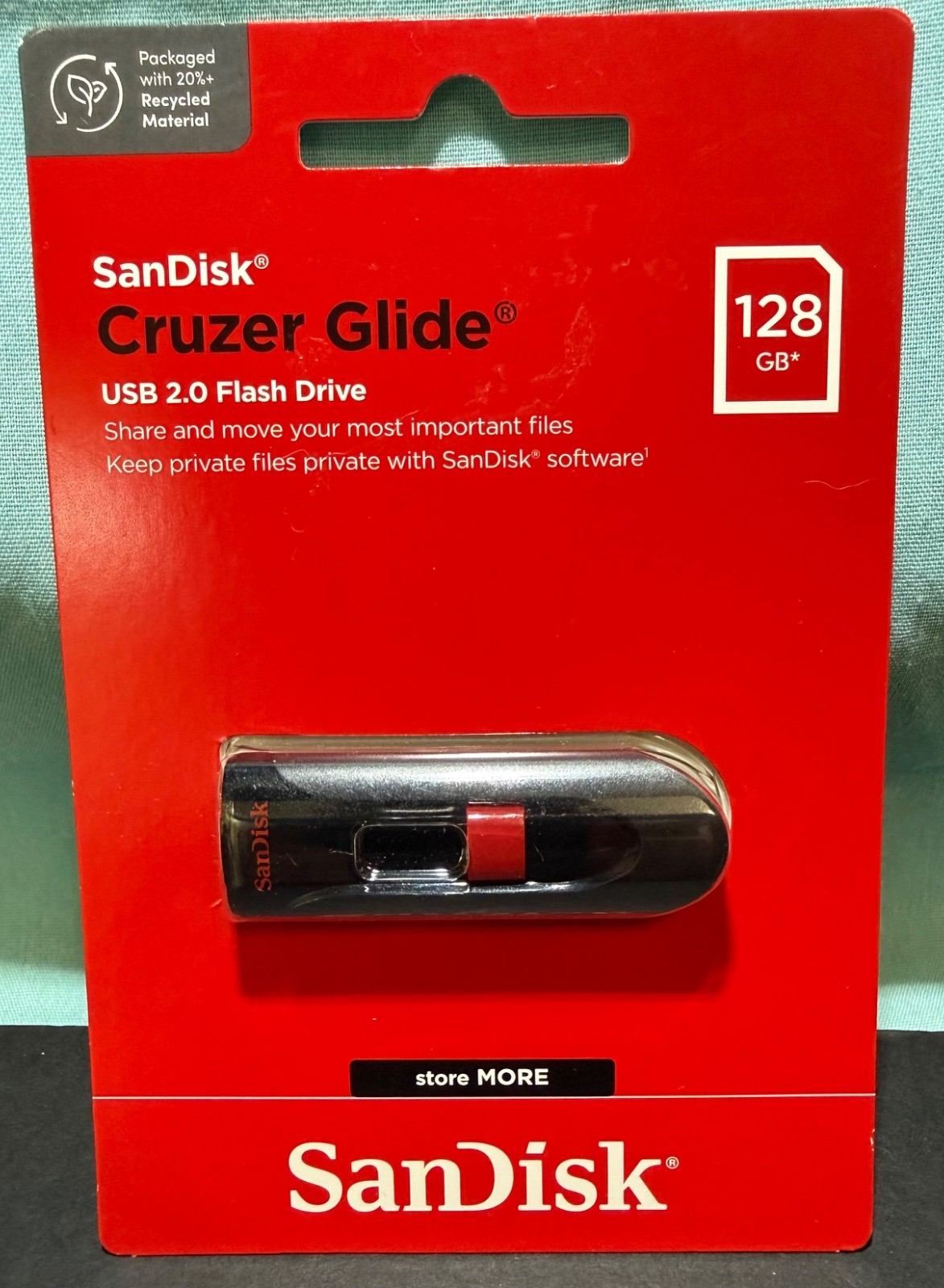 SanDisk 128GB USB Flash Drive Cruzer Glide 2.0 - SDCZ60-128G-A46 - NEW SanDisk 128GB USB Flash Drive Cruzer Glide 2.0 - SDCZ60-128G-A46 - NEW