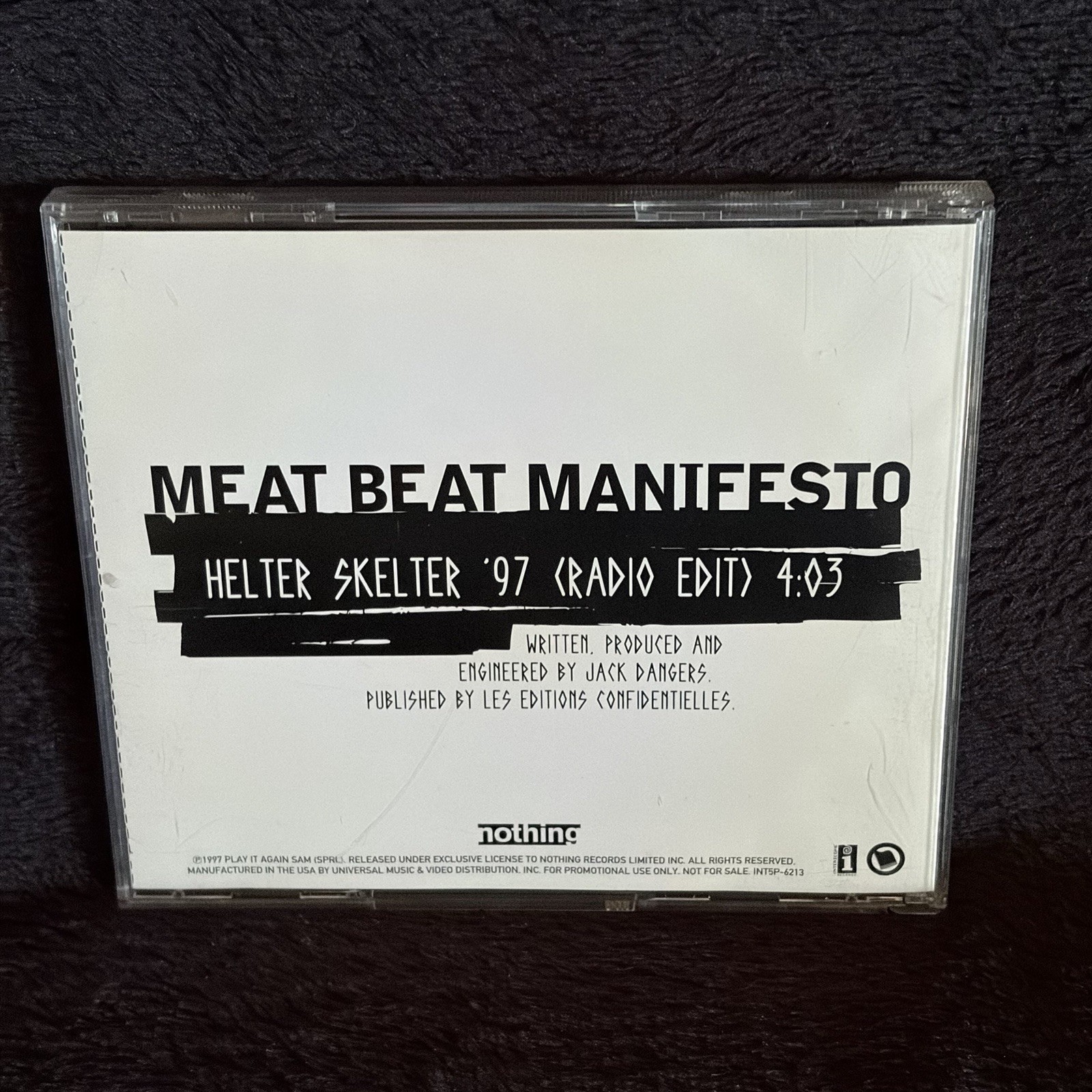 Meat Beat Manifesto Helter Skelter ‘97 (Radio Edit) CD, 1997 Rare Breakbeat