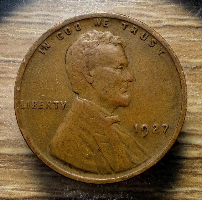 1927-P Lincoln Wheat Cent - Actual Coin Shown -  & Tracking INV#217